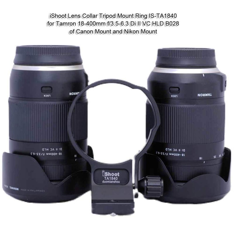 iShoot 76mm Metal Tripod Mount Ring Lens Collar Compatible with Tamron 18-400mm f/3.5-6.3 Di II VC HLD B028, Lens Support Holder Bracket Bottom is Arca-Swiss Fit Quick Release Plate Feature Dovetail Groove - Image 5